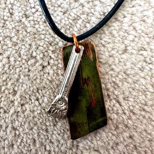 NWT Handmade copper/silver necklace